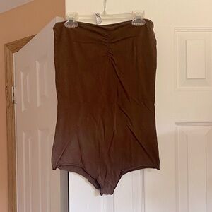 American Apparel Chocolate Brown Cotton Bodysuit Size L